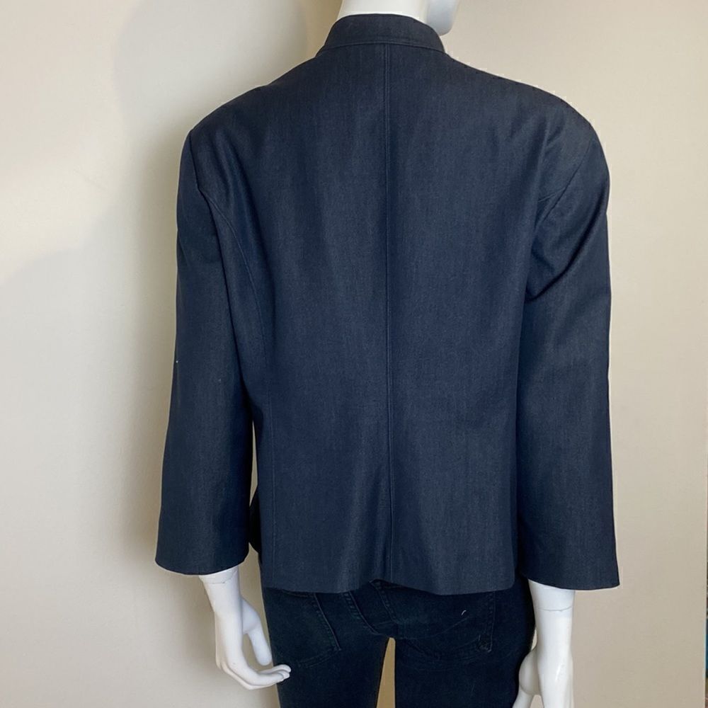 Sharagano Jacket Black Zipper Closure 3/4 Sleeves Size 18 - Picture 5 of 7